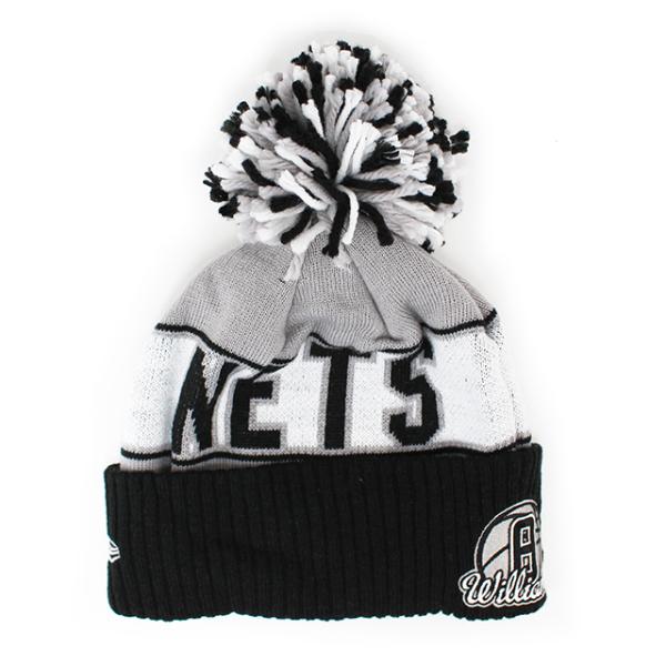 ニューエラ ニットキャップ ビーニー ブルックリン ネッツ NBA DERON WILLIAMS REP-UR-TEAM POM KNIT BEANIE CAP GREY