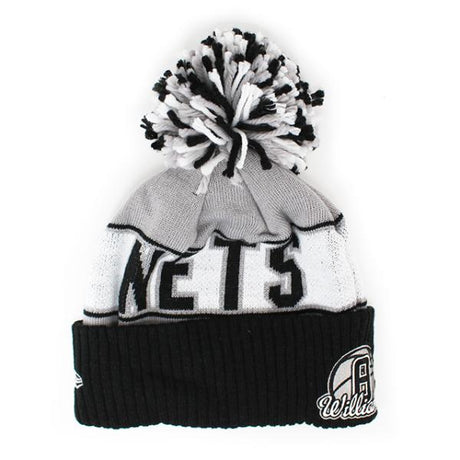 ニューエラ ニットキャップ ビーニー ブルックリン ネッツ NBA DERON WILLIAMS REP-UR-TEAM POM KNIT BEANIE CAP GREY