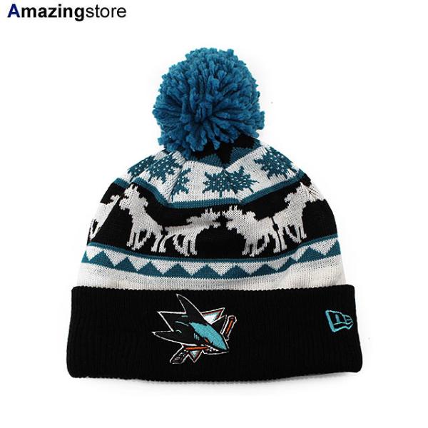 ニューエラ ニットキャップ ビーニー サンノゼ シャークス NHL THE MOOSER KNIT BEANIE BLACK