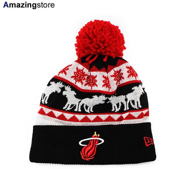 ニューエラ ニットキャップ ビーニー マイアミ ヒート  NBA THE MOOSER KNIT BEANIE BLACK  NEW ERA MIAMI HEAT