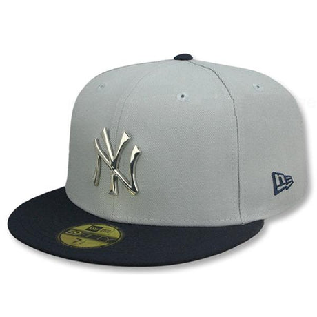 アーロン ジャッジモデル ニューエラ キャップ 59FIFTY ニューヨーク ヤンキース JUDGE ALL RISE SILVER METAL-BADGE FITTED CAP GREY NAVY NEW ERA