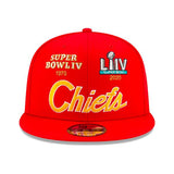 ニューエラ キャップ 9FIFTY カンザスシティ チーフス  NFL SUPER BOWL PATCHES SCRIPT SNAPBACK CAP RED  NEW ERA KANSAS CITY CHIEFS