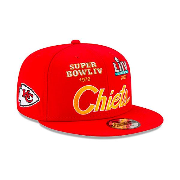 ニューエラ キャップ 9FIFTY カンザスシティ チーフス  NFL SUPER BOWL PATCHES SCRIPT SNAPBACK CAP RED  NEW ERA KANSAS CITY CHIEFS