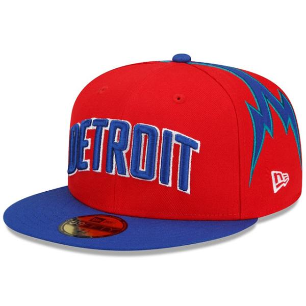 ニューエラ キャップ 59FIFTY デトロイト ピストンズ 2022 NBA CITY EDITION FITTED CAP RED-ROYAL BLUE  NEW ERA DETROIT PISTONS