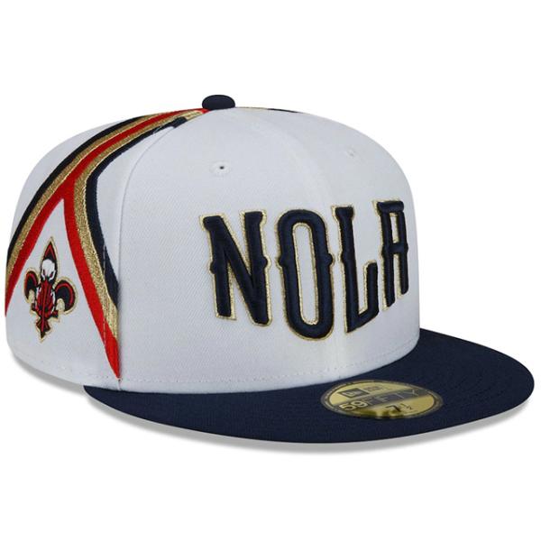 ニューエラ キャップ 59FIFTY ニューオリンズ ペリカンズ 2022 NBA CITY EDITION FITTED CAP WHITE-NAVY  NEW ERA NEW ORLEANS PELICANS