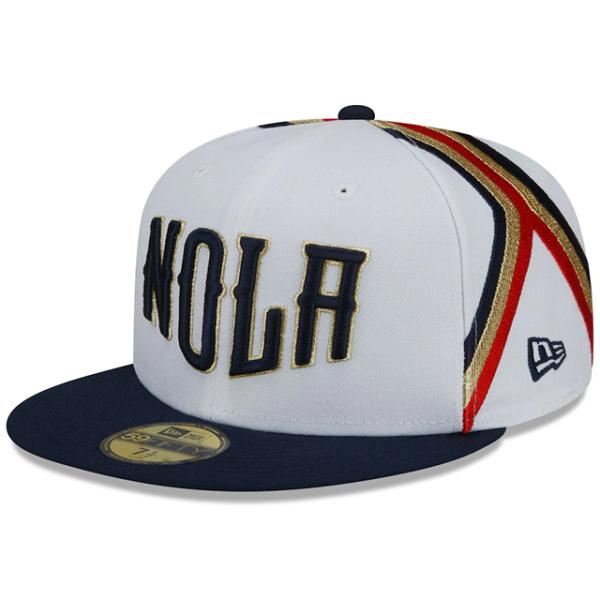 ニューエラ キャップ 59FIFTY ニューオリンズ ペリカンズ 2022 NBA CITY EDITION FITTED CAP WHITE-NAVY  NEW ERA NEW ORLEANS PELICANS