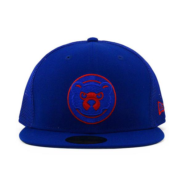 ニューエラ キャップ 59FIFTY シカゴ カブス MLB BATTING PRACTICE BP TRUCKER FITTED CAP BLUE