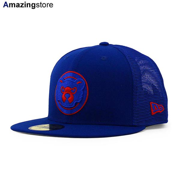 ニューエラ キャップ 59FIFTY シカゴ カブス MLB BATTING PRACTICE BP TRUCKER FITTED CAP BLUE