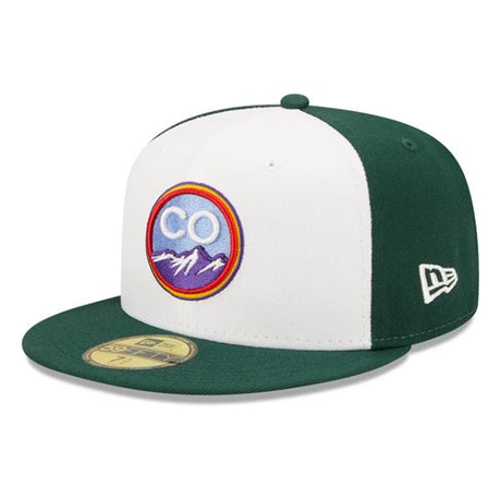 シティコネクト ニューエラ キャップ 59FIFTY コロラド ロッキーズ  2022 MLB CITY CONNECT FITTED CAP WHITE-GREEN  NEW ERA COLORADO ROCKIES