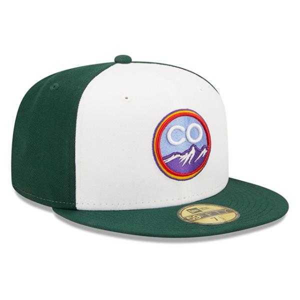 シティコネクト ニューエラ キャップ 59FIFTY コロラド ロッキーズ  MLB CITY CONNECT FITTED CAP WHITE-GREEN  NEW ERA COLORADO ROCKIES