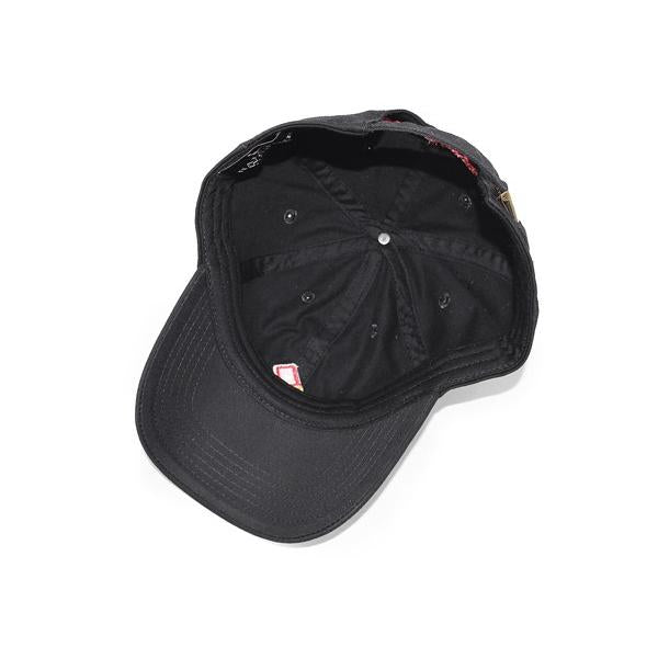 ハーフタイムワークス ロープロファイルキャップ DOMINO'S BURGER DAD HAT BLK HALFTIME WORKS