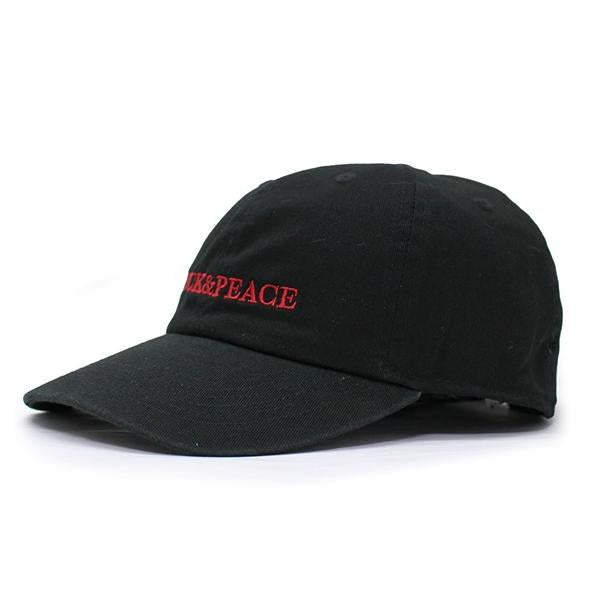 ハーフタイムワークス ロープロファイルキャップ FUCK&PEACE TV COLLABO LOW PROFILE CAP BLK HALFTIME WORKS