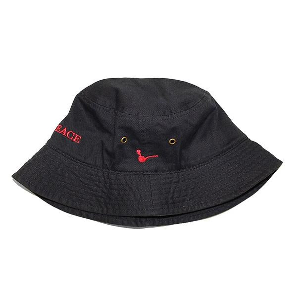 ハーフタイムワークス  FUCK&PEACE TV COLLABO BUCKET HAT BLK HALFTIME WORKS