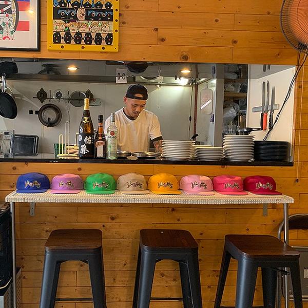 ハーフタイムワークス & ジェームス Wネームキャップ ライムグリーン