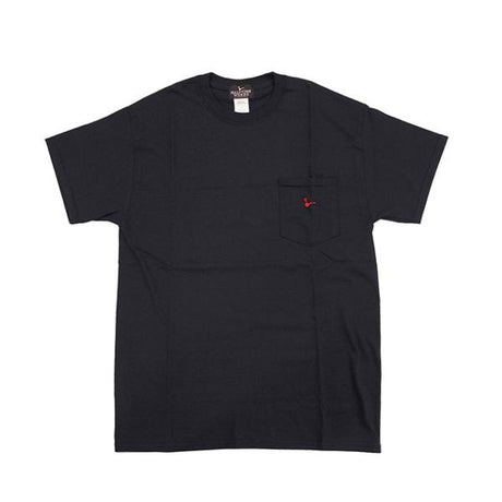 ハーフタイムワークス Tシャツ FUCK&PEACE TV COLLABO POCKET T-SHIRT BLK HALFTIME WORKS