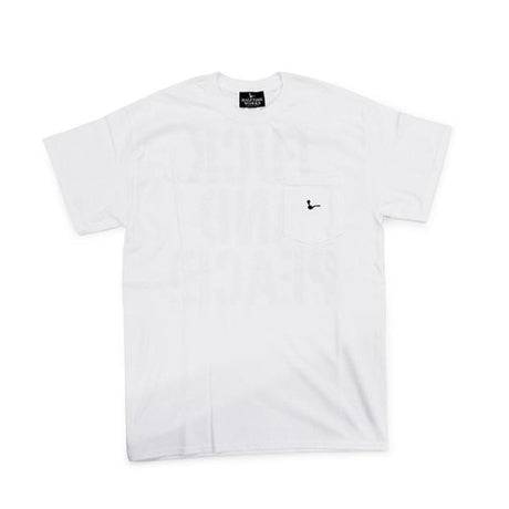 ハーフタイムワークス Tシャツ FUCK&PEACE TV COLLABO POCKET T-SHIRT WHT HALFTIME WORKS
