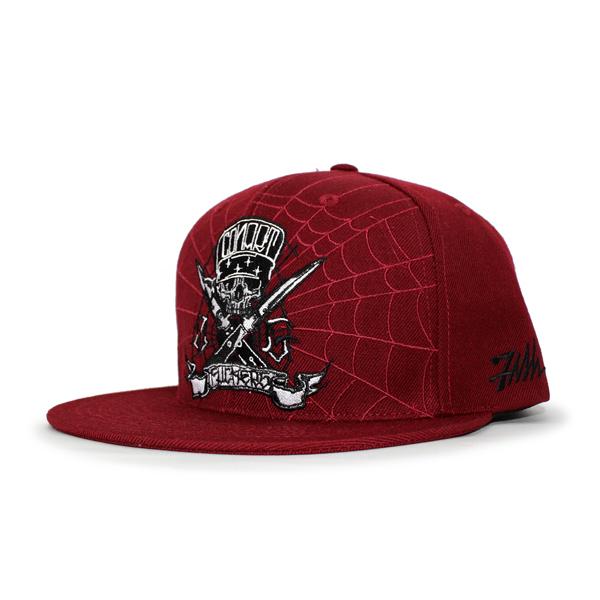 7ユニオン ASH SKULL SNAPBACK RED スナップバックキャップ