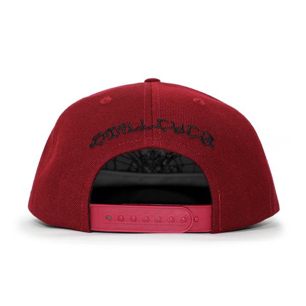 7ユニオン ASH SKULL SNAPBACK RED スナップバックキャップ
