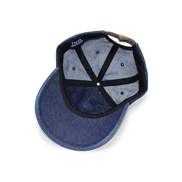 7ユニオン ASH TAG BENT STRAPBACK INDIGO DENIM 7ユニオン ロープロファイルキャップ LOW PROFILE