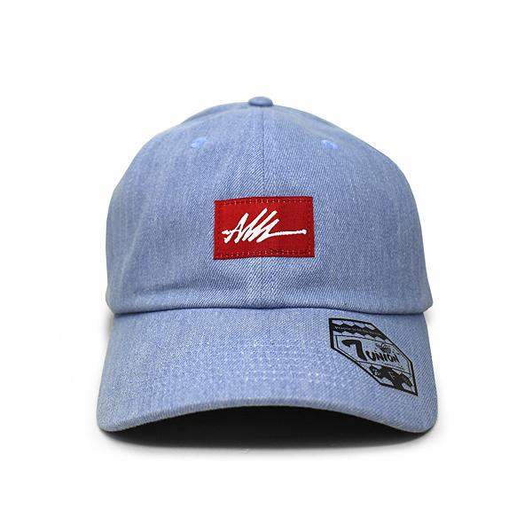 7ユニオン ASH TAG BENT STRAPBACK WASH DENIM 7ユニオン ロープロファイルキャップ LOW PROFILE