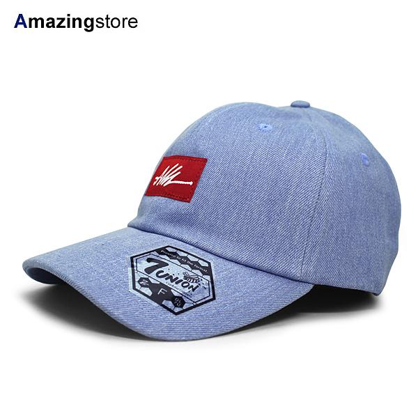 7ユニオン ASH TAG BENT STRAPBACK WASH DENIM 7ユニオン ロープロファイルキャップ LOW PROFILE