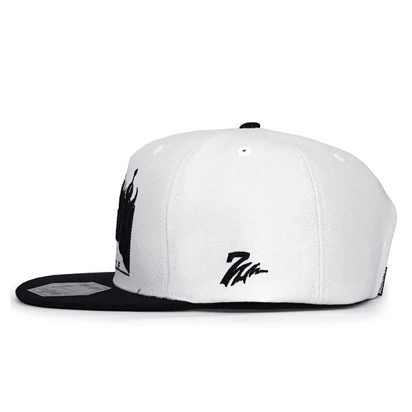 7ユニオン BURN SNAPBACK WHT-BLK 7ユニオン ストラップバックキャップ