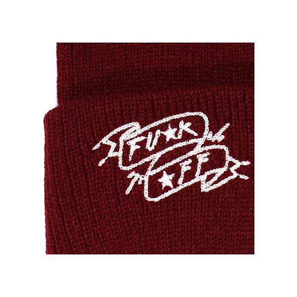 7ユニオン ビーニーキャップ FU★K ★FF KNIT BEANIE/WINE 7UINON