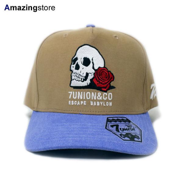 7ユニオン スナップバック ESCAPE BABYLON SNAPBACK CAP BROWN-BLUE 7UNION