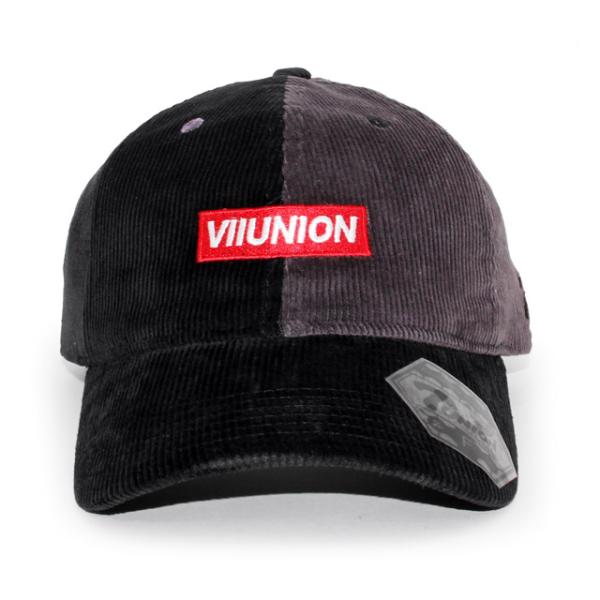 7ユニオン 2 TONE CORDUROY CAP BLK-GREY 7UNION