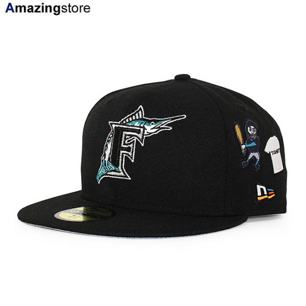 MLBコラボ  ニューエラ キャップ 59FIFTY ジョーフレッシュグッズ フロリダ マーリンズ  COLLABO FITTED CAP BLACK  NEW ERA JOE FRESHGOODS FLORIDA MARLINS