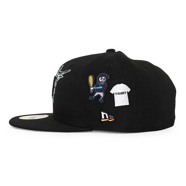 MLBコラボ  ニューエラ キャップ 59FIFTY ジョーフレッシュグッズ フロリダ マーリンズ  COLLABO FITTED CAP BLACK  NEW ERA JOE FRESHGOODS FLORIDA MARLINS