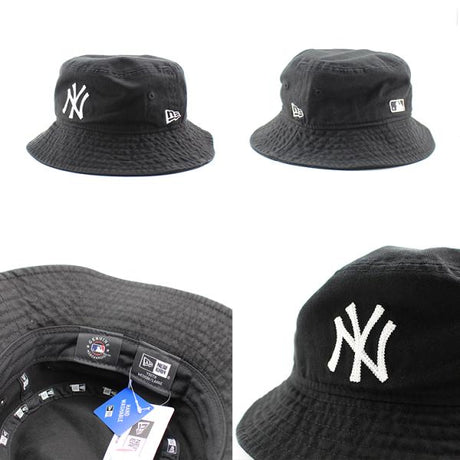 子供用 ニューエラ バケット01 ニューヨーク ヤンキース YOUTH TEAM LOGO BUCKET-01 HAT BLACK NEW ERA NEW YORK YANKEES