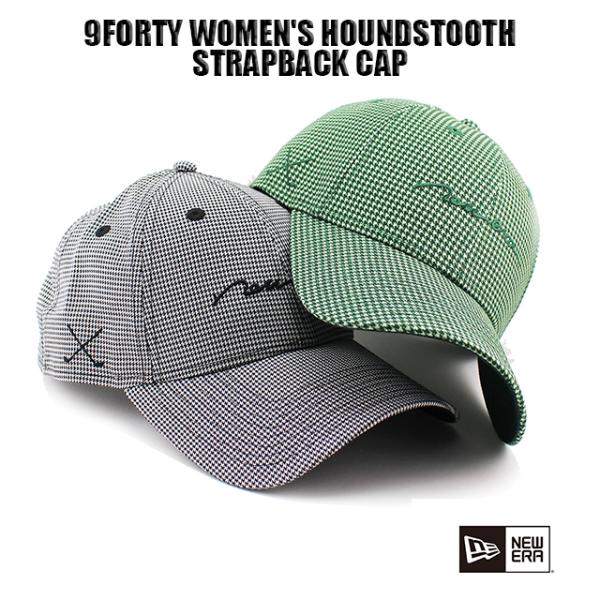 女性用 ニューエラ ゴルフ キャップ 9FORTY WOMEN'S HOUNDSTOOTH STRAPBACK CAP NEW ERA