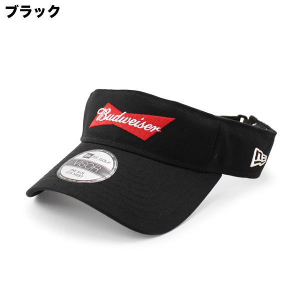 ニューエラ サンバイザー バドワイザー BUDWEISER LABEL LOGO SUN VISOR VELCRO STRAP NEW ERA