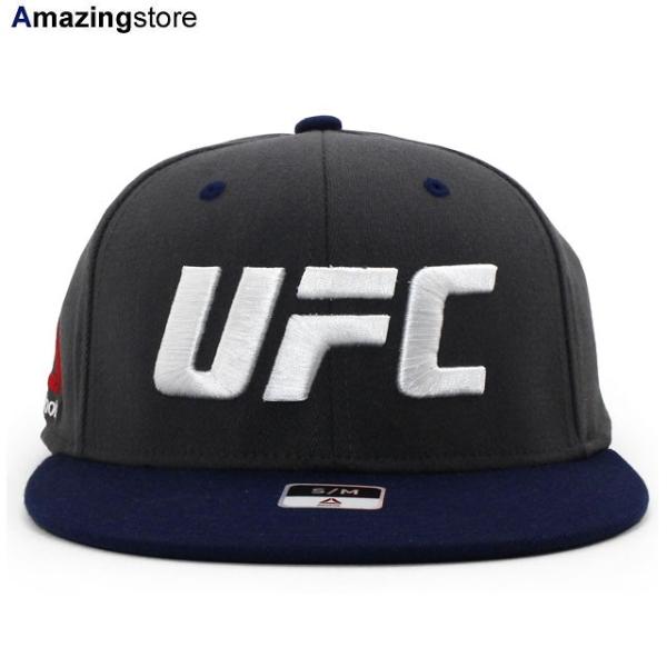 リーボック UFC  FLAT VISOR FLEX GREY-NAVY  REEBOK FITTED CAP