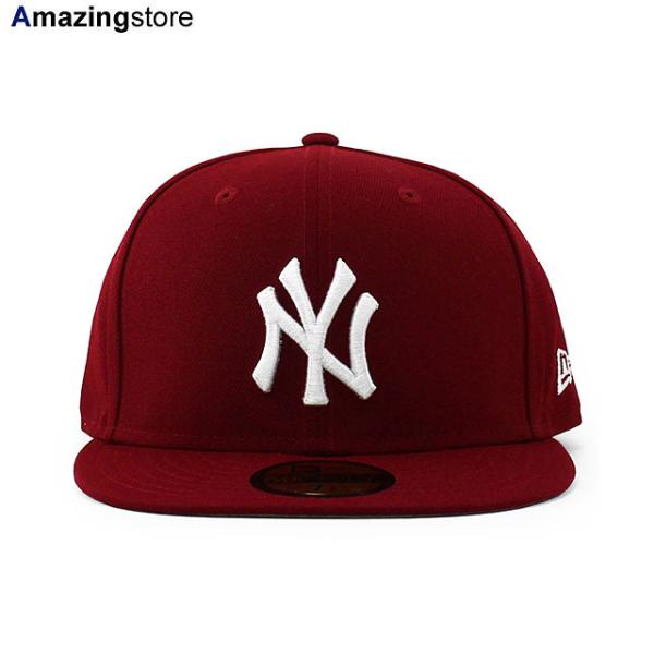ニューエラ キャップ 59FIFTY ニューヨーク ヤンキース MLB TEAM BASIC FITTED CAP CARDINAL
