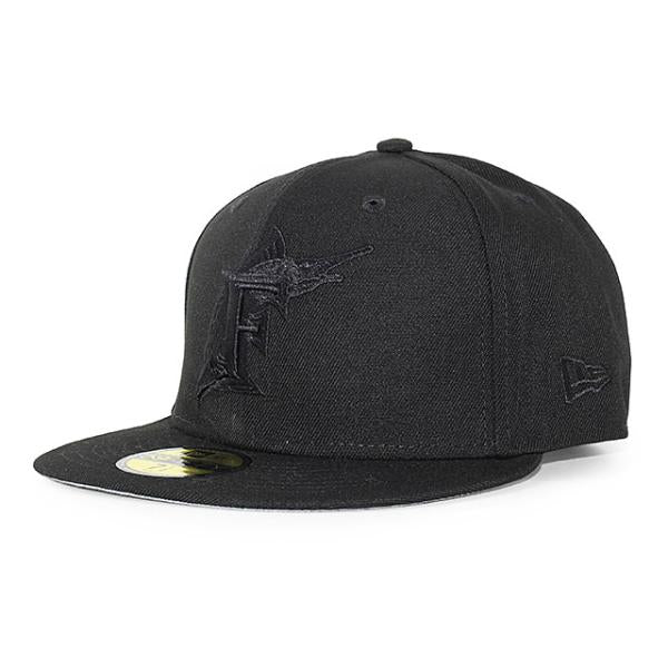 ニューエラ キャップ 59FIFTY フロリダ マーリンズ MLB COOPERSTOWN BLACKOUT FITTED CAP