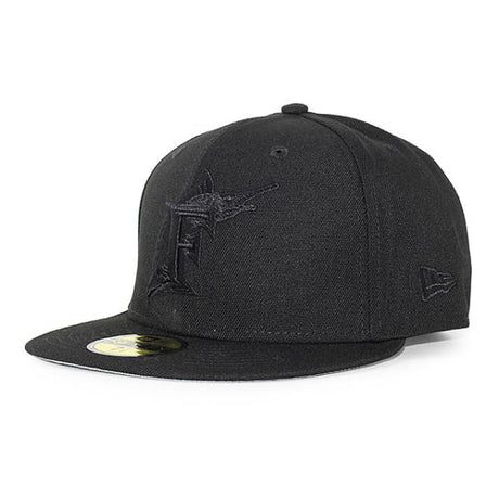 ニューエラ キャップ 59FIFTY フロリダ マーリンズ MLB COOPERSTOWN BLACKOUT FITTED CAP