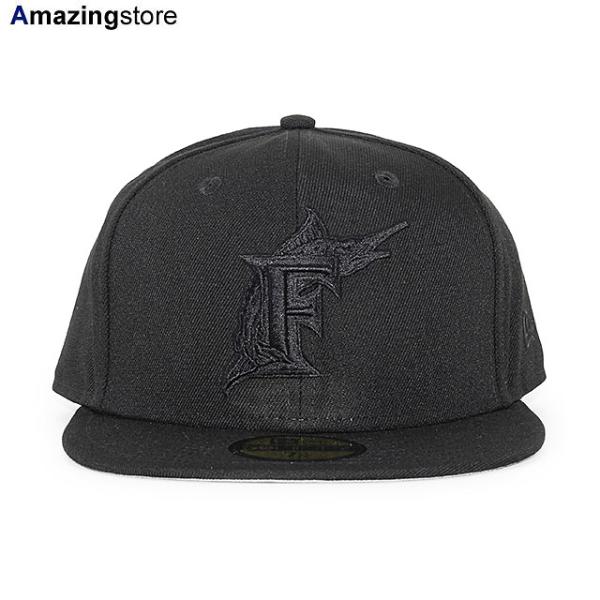 ニューエラ キャップ 59FIFTY フロリダ マーリンズ MLB COOPERSTOWN BLACKOUT FITTED CAP