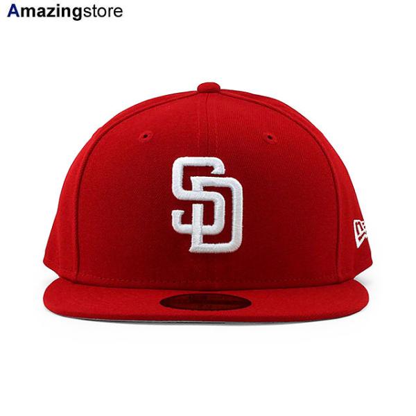 ニューエラ キャップ 59FIFTY サンディエゴ パドレス MLB TEAM BASIC FITTED CAP RED WHITE NEW ERA SAN DIEGO PADRES