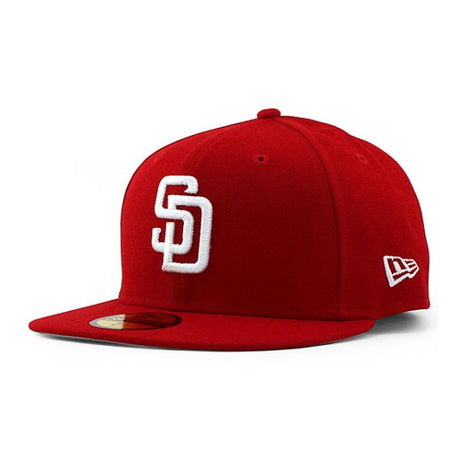ニューエラ キャップ 59FIFTY サンディエゴ パドレス MLB TEAM BASIC FITTED CAP RED WHITE NEW ERA SAN DIEGO PADRES