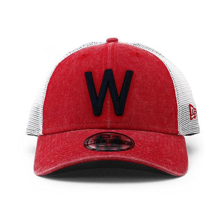 ニューエラ キャップ 9FORTY ワシントン セネタース  MLB COOPERSTOWN WASHED TRUCKER MESH CAP RED  NEW ERA WASHINGTON SENATORS