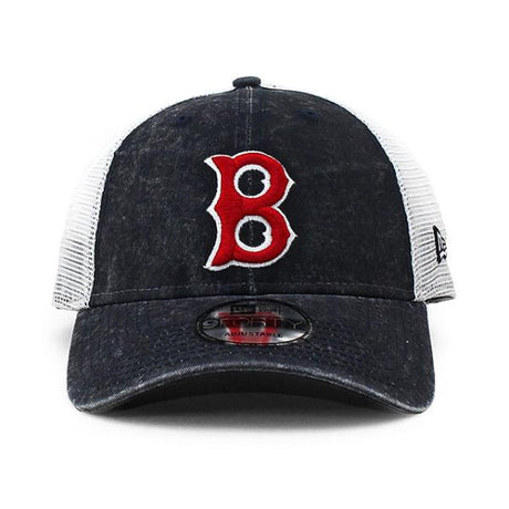 ニューエラ キャップ 9FORTY メッシュキャップ ボストン レッドソックス  MLB COOPERSTOWN WASHED TRUCKER MESH CAP NAVY  NEW ERA BOSTON RED SOX