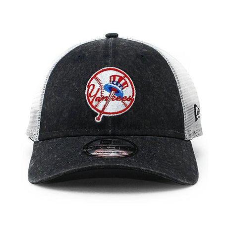 ニューエラ キャップ 9FORTY メッシュキャップ ニューヨーク ヤンキース  MLB COOPERSTOWN WASHED TRUCKER MESH CAP NAVY  NEW ERA NEW YORK YANKEES