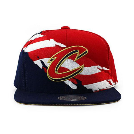 ミッチェル&ネス スナップバック クリーブランド キャバリアーズ  NBA BRUSHED FLAG SNAPBACK CAP RED-NAVY  MITCHELL&NESS CLEVELAND CAVALIERS