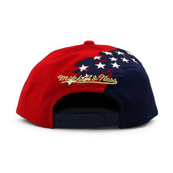 ミッチェル&ネス スナップバック クリーブランド キャバリアーズ  NBA BRUSHED FLAG SNAPBACK CAP RED-NAVY  MITCHELL&NESS CLEVELAND CAVALIERS