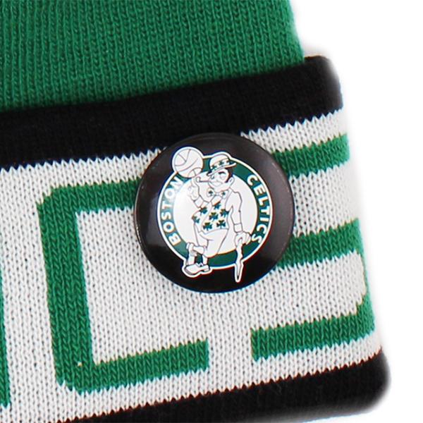ミッチェル&ネス ニットキャップ ビーニー ボストン セルティックス  NBA THE-BUTTON POM KNIT BEANIE CAP GREEN  MITCHELL&NESS BOSTON CELTICS