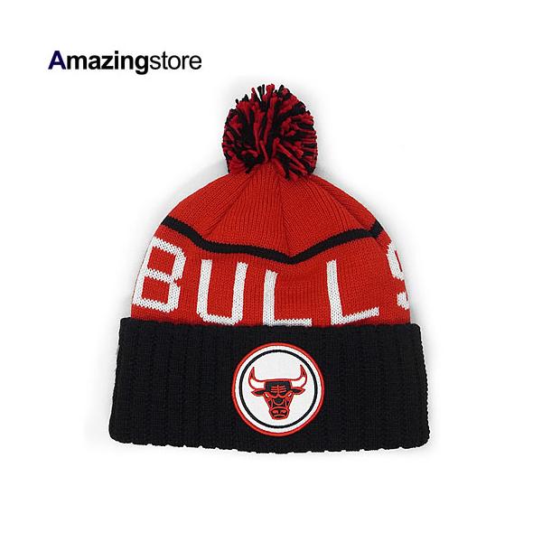 ミッチェル&ネス ニットキャップ ビーニー シカゴ ブルズ CUFFED KNIT BEANIE RED-BLACK  MITCHELL&NESS CHICAGO BULLS