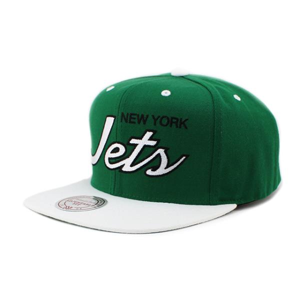 ミッチェル&ネス ニューヨーク ジェッツ スナップバック 2T TEAM-SCRIPT SNAPBACK GRN-WHT  MITCHELL&NESS NEW YORK JETS