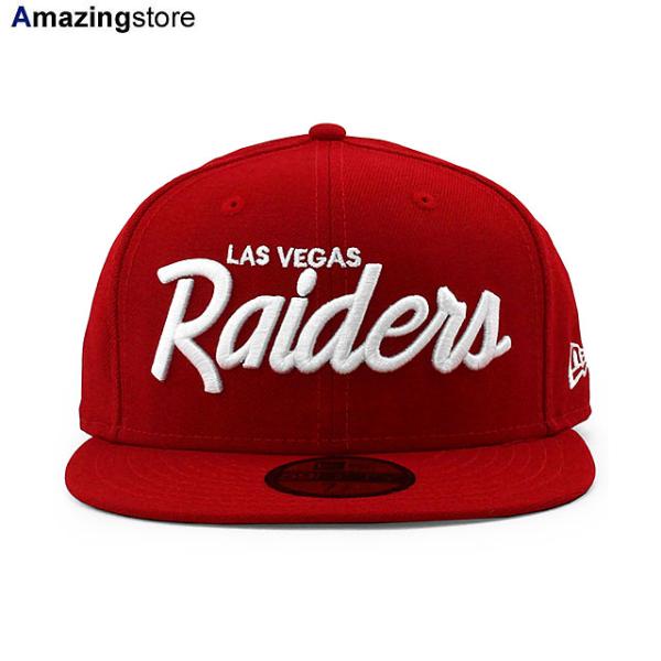 ニューエラ キャップ 59FIFTY ラスベガス レイダース NFL TEAM SCRIPT FITTED CAP RED